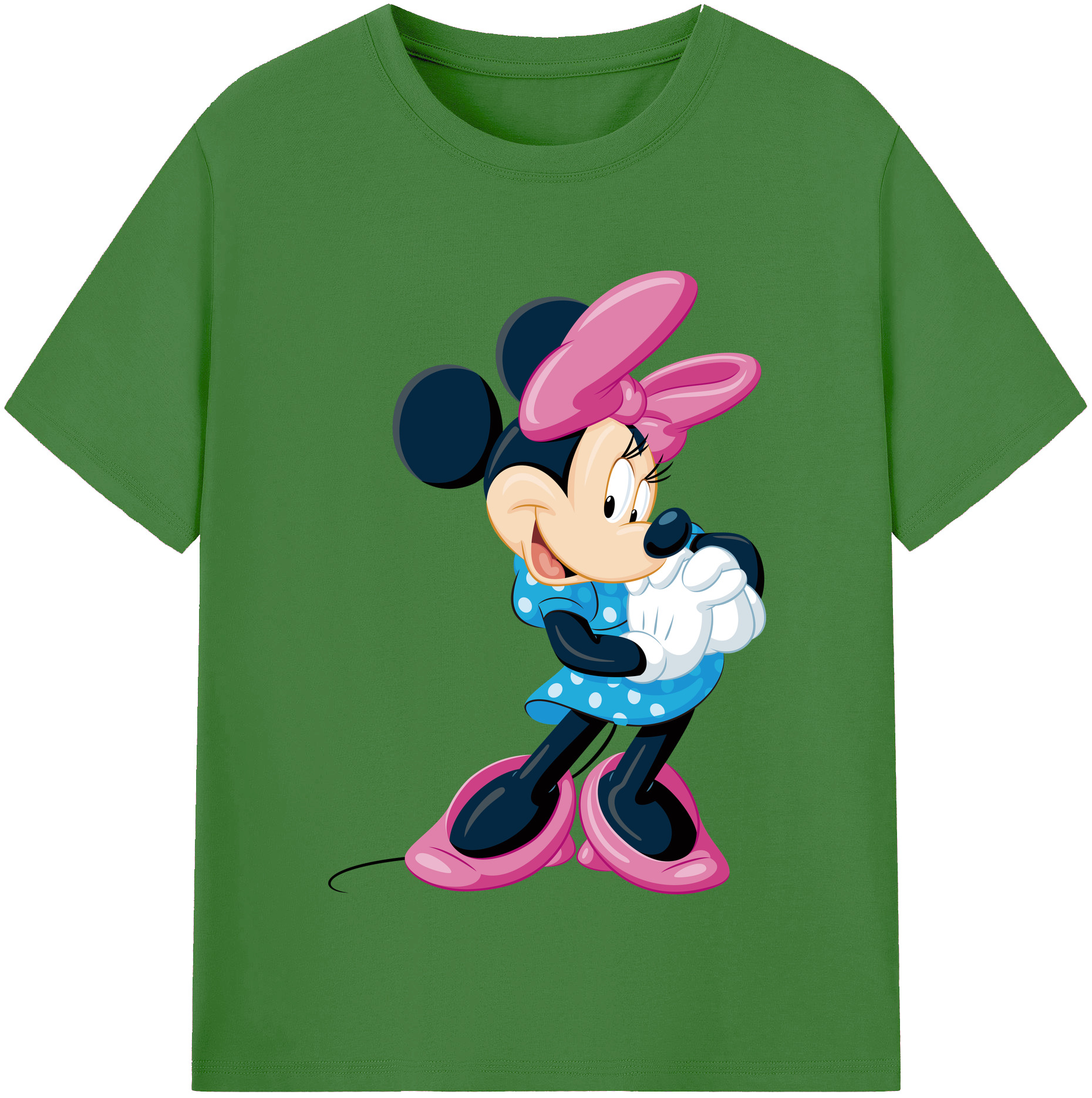 （画像用） ミッキーマウス Mickey Mouse レディースカジュアルプリントTシャツ（綿100％）